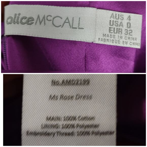 Alice McCall Ms Rose Embroidered Floral Mini Dress Size 0 with alterations - Picture 14 of 14